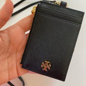 Tory Burch Emerson Card Case w/ removable lanyard